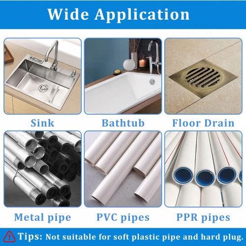 Plumbing Snake Drain Auger, 5M Snake Drain Hair Removal Tool with Stainless Steel Cleaner for Bathtub Drain, Sink, Kitchen and Shower - Toytexx Plumbing Snake Drain Auger, 5M Snake Drain Hair Removal Tool with Stainless Steel Cleaner for Bathtub Drain, Sink, Kitchen and Shower - Toytexx